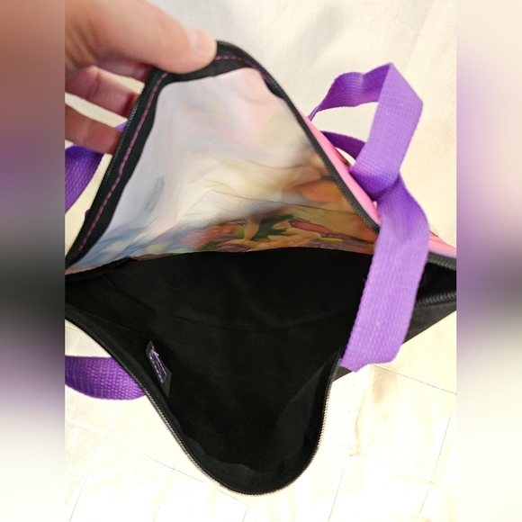 Nwt Disney Fairies Vibrant Nylon Zip Top Tote - Picture 4 of 9